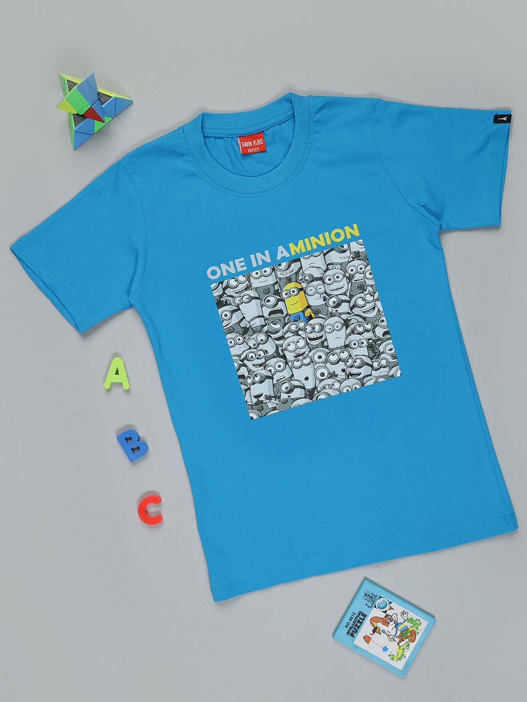 

Gavin Paris Boys Printed Pure Cotton Bio Finish Applique T-shirt, Blue