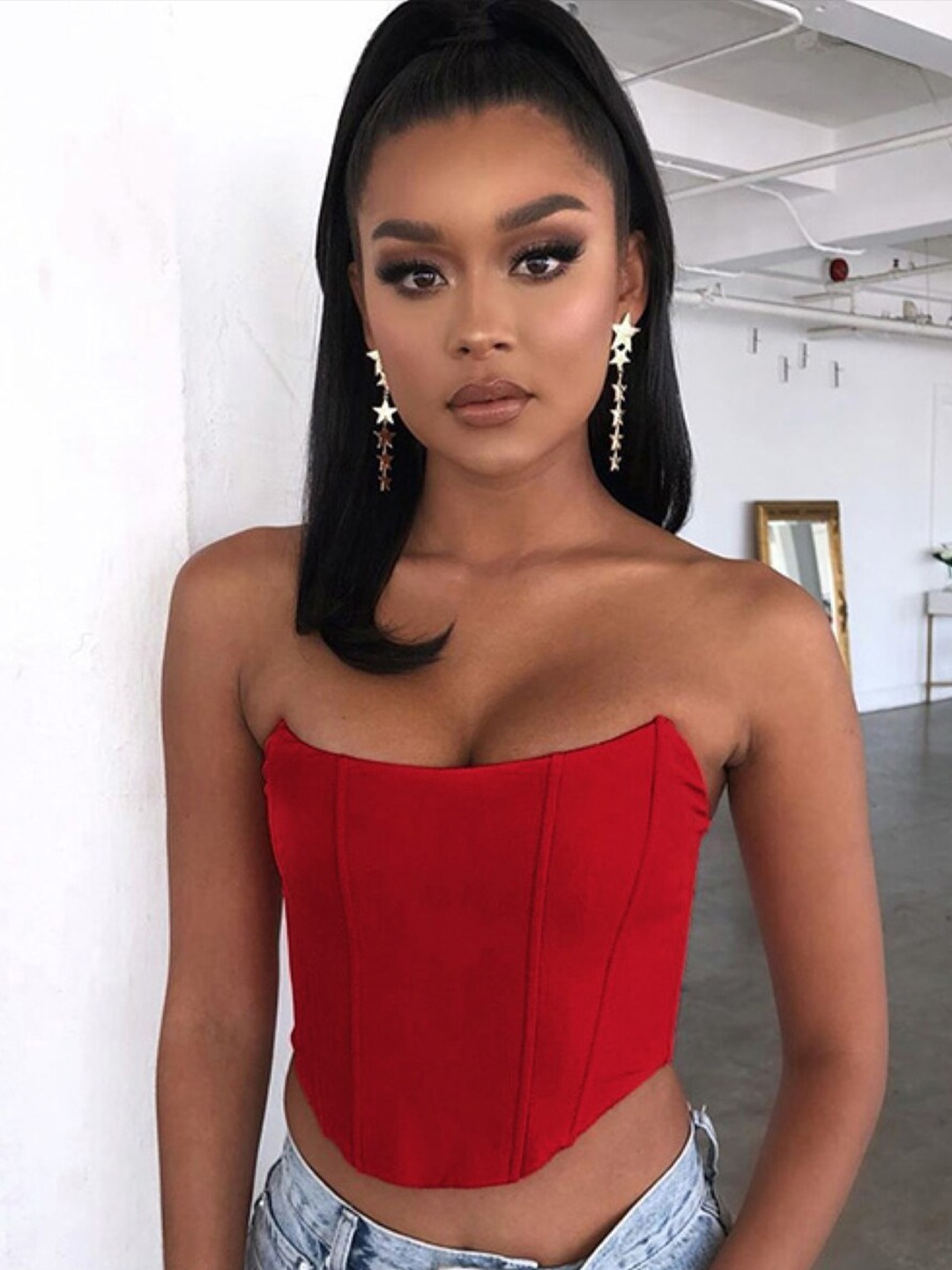 

StyleCast Tube Crop Top, Red
