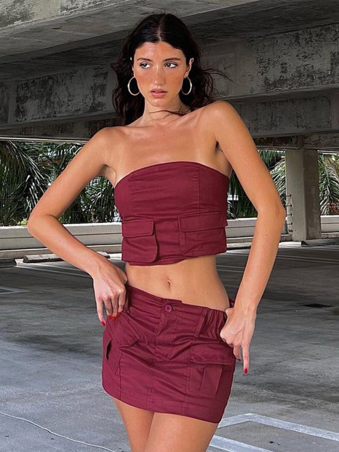 

StyleCast Tube Crop Top, Red