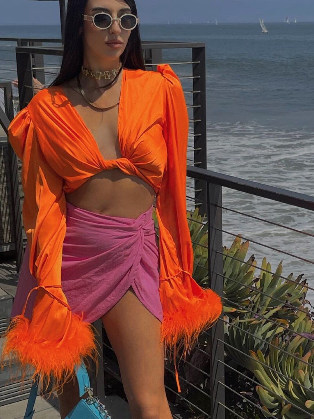 

StyleCast Top, Orange