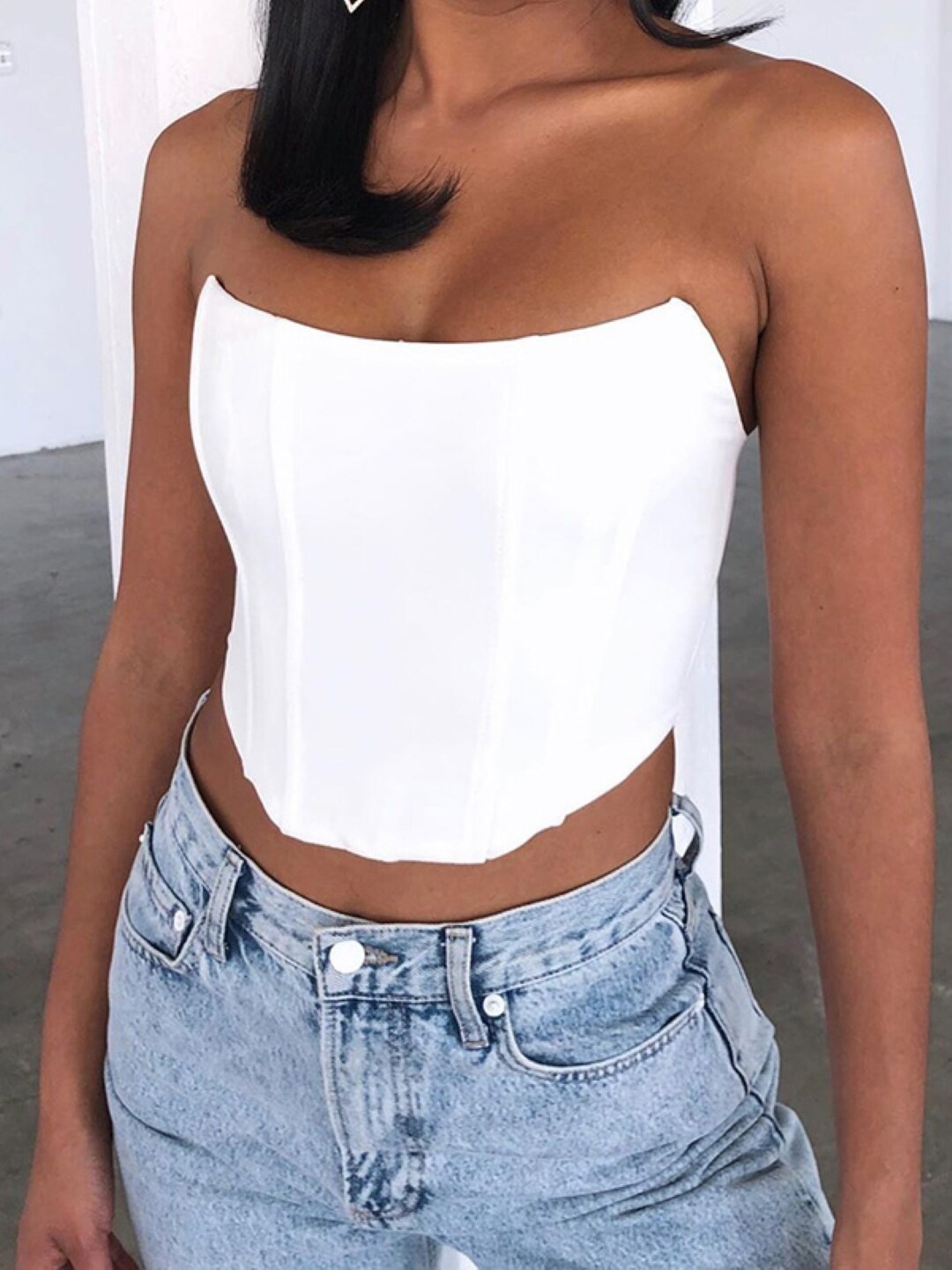 

StyleCast Crop Top, White