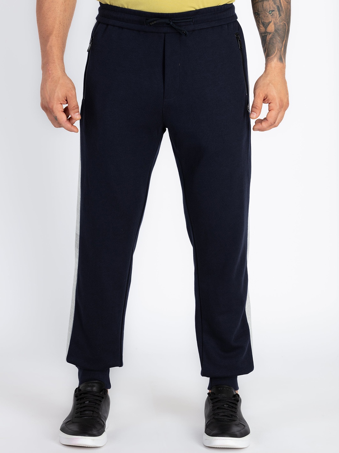 

Status Quo Men Side Pockets Regular Fit Joggers, Navy blue