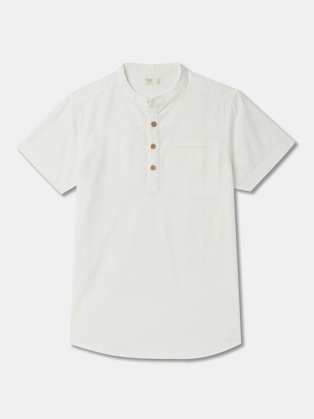 

R&B Boys Opaque Casual Shirt, White