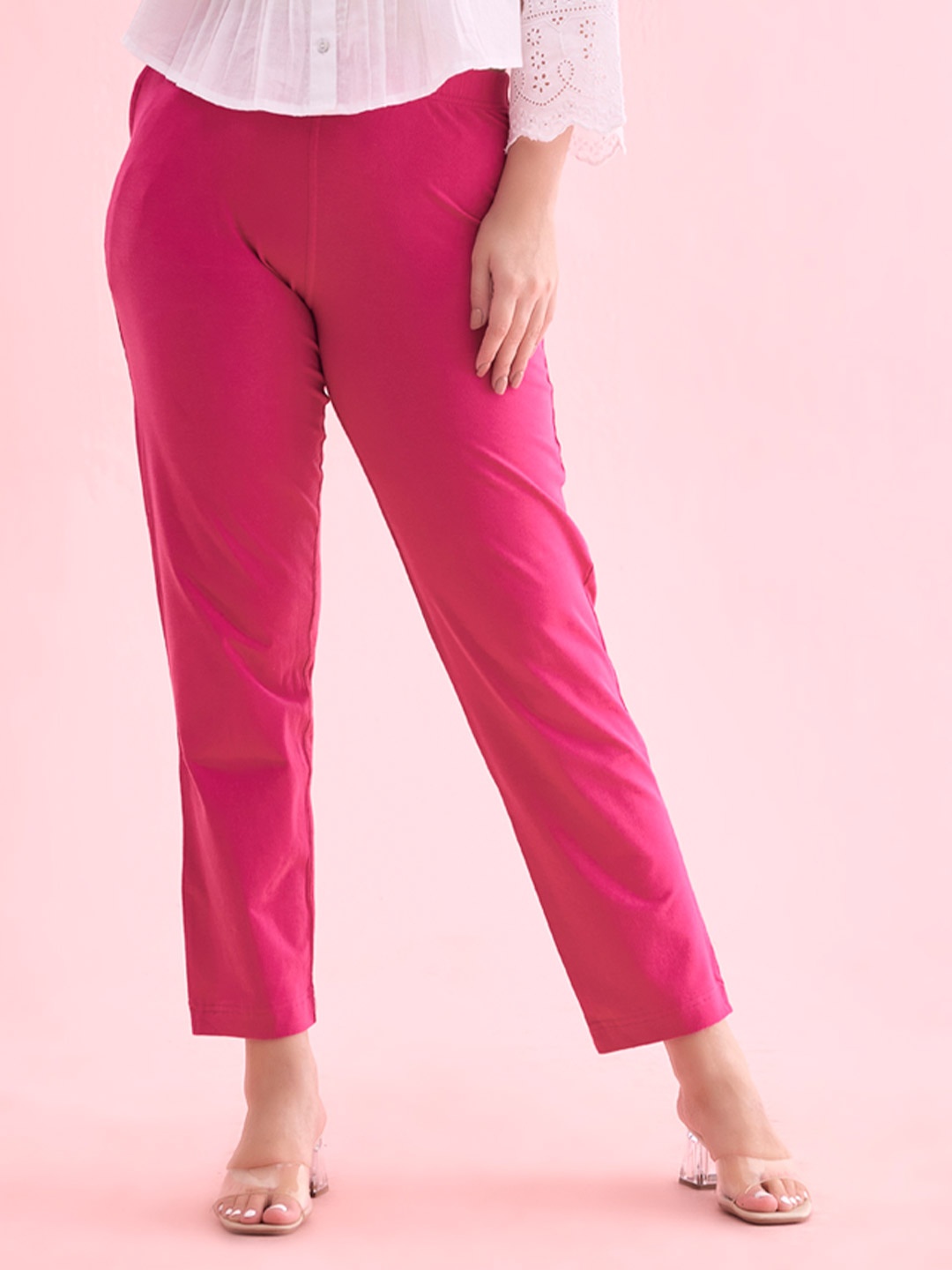 

Go Colors Women Trousers, Rose