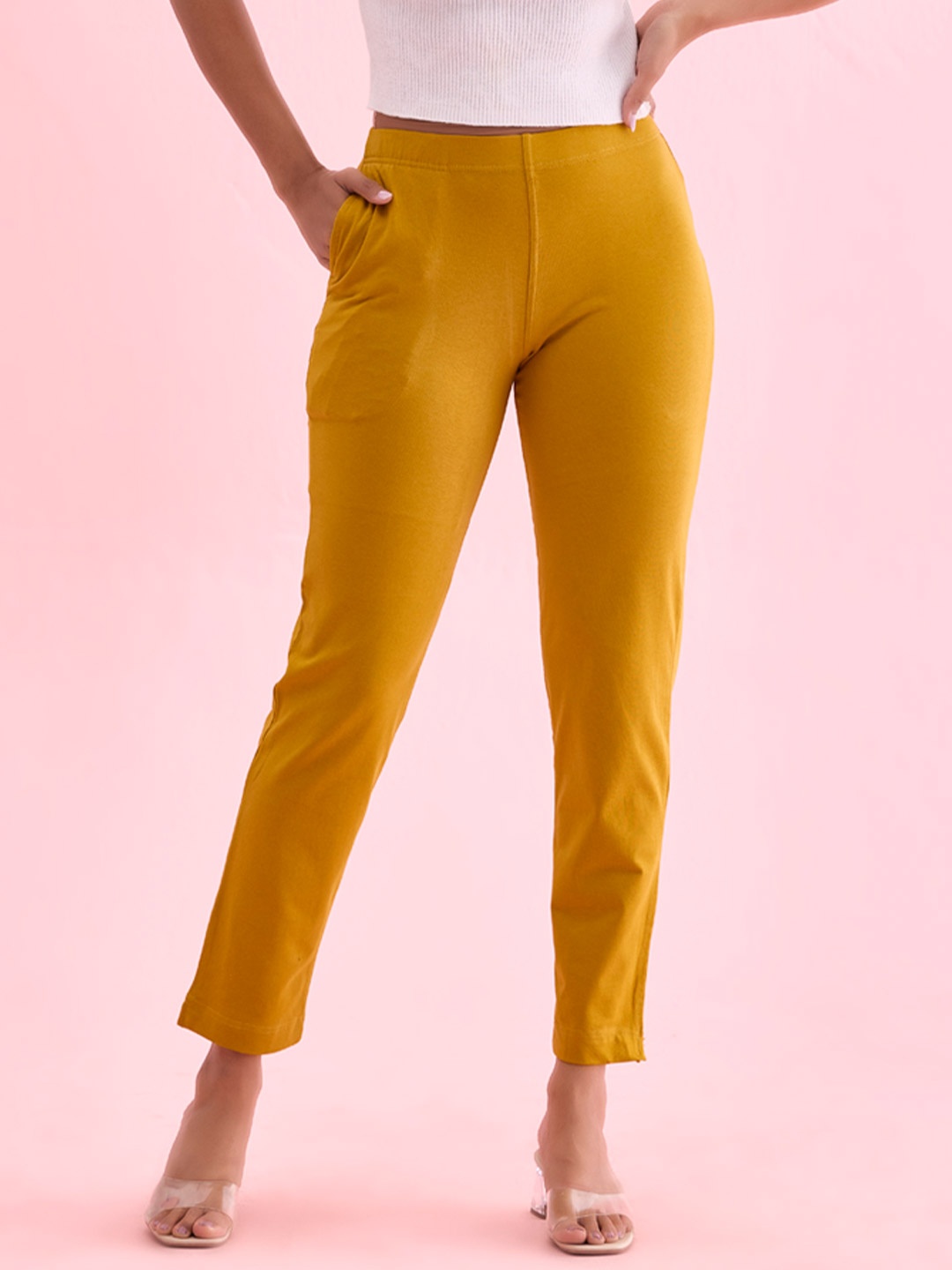 

Go Colors Women Trousers, Mustard