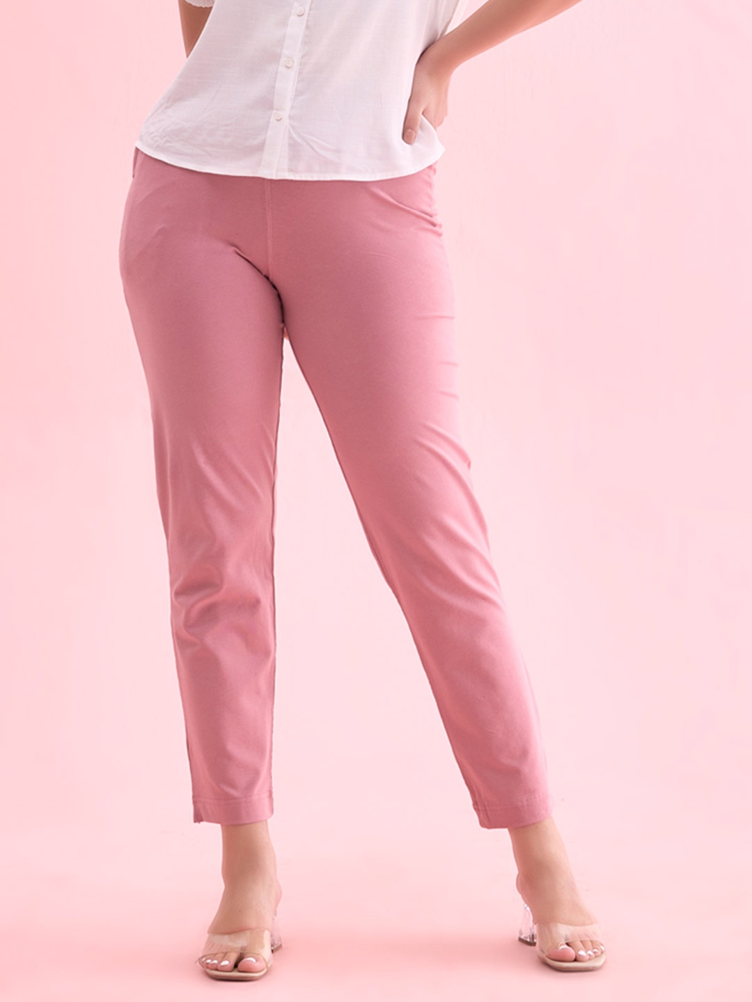 

Go Colors Women Trousers, Mauve