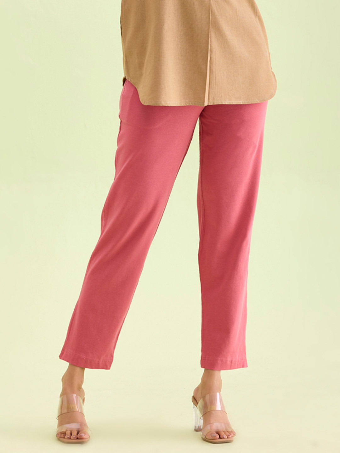 

Go Colors Women Trousers, Pink