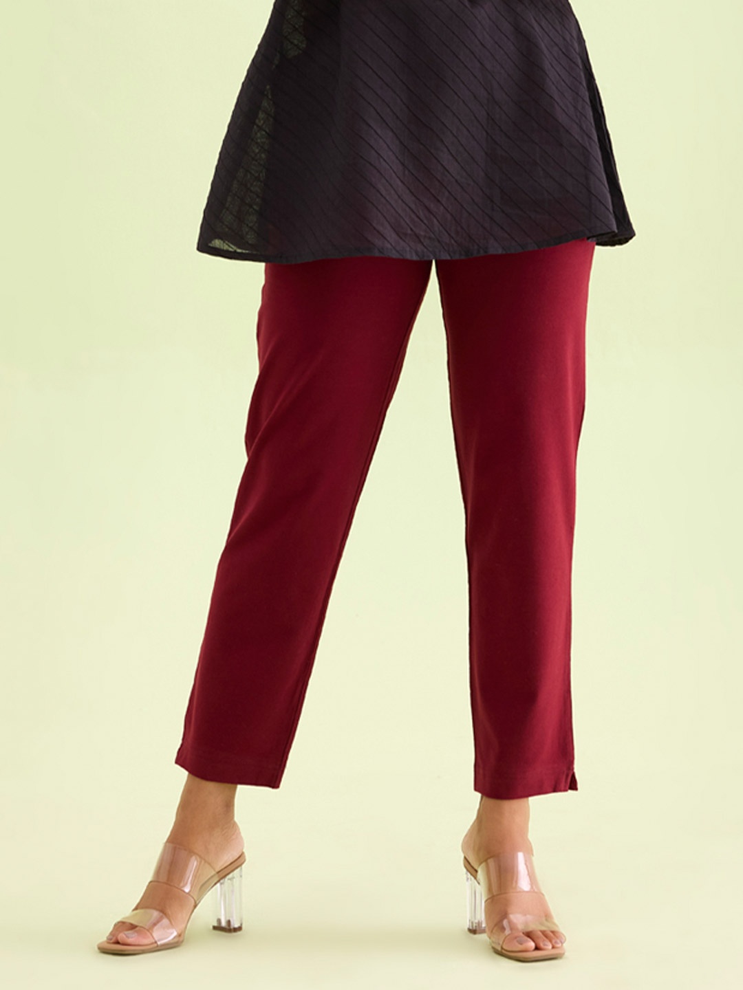 

Go Colors Women Trousers, Maroon