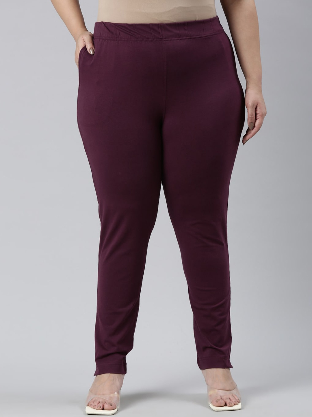 

Go Colors Women Trousers, Purple