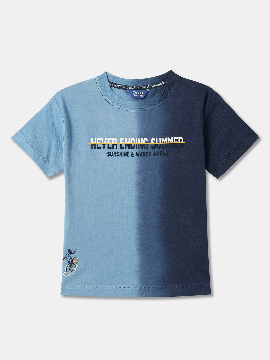 

R&B Boys Applique T-shirt, Blue