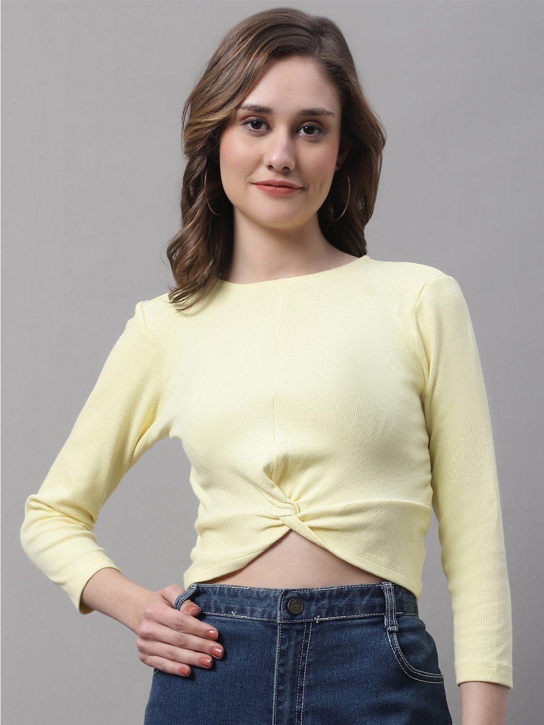 

FBAR Cotton Crop Top, Yellow