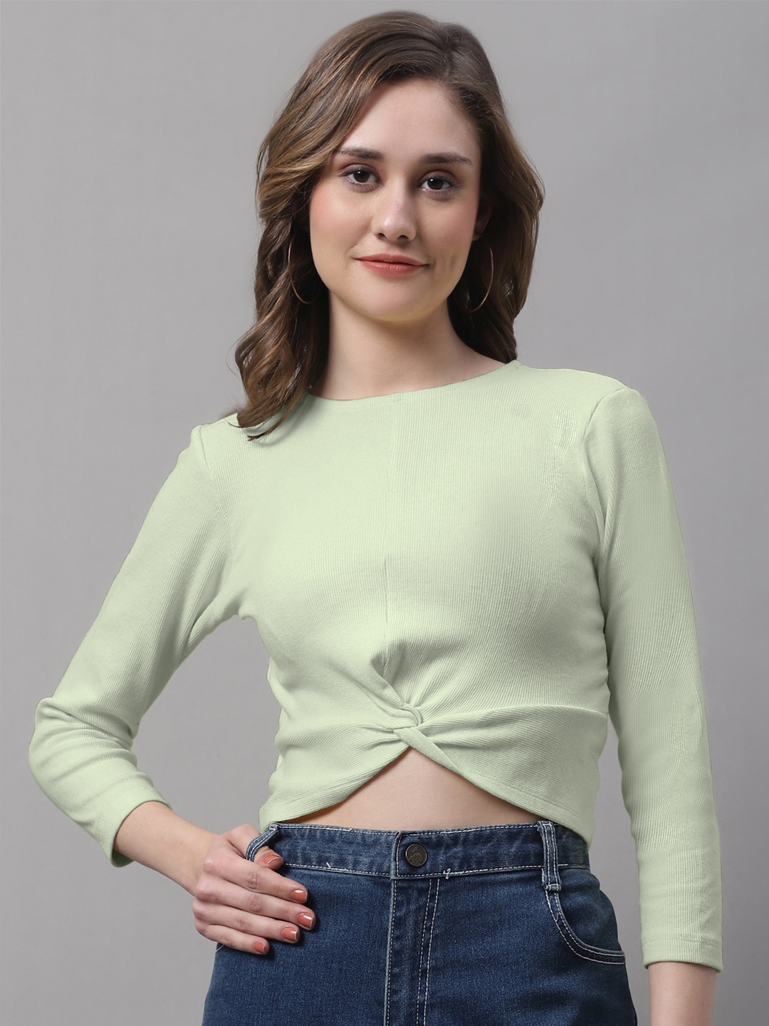 

FBAR Cotton Crop Top, Sea green