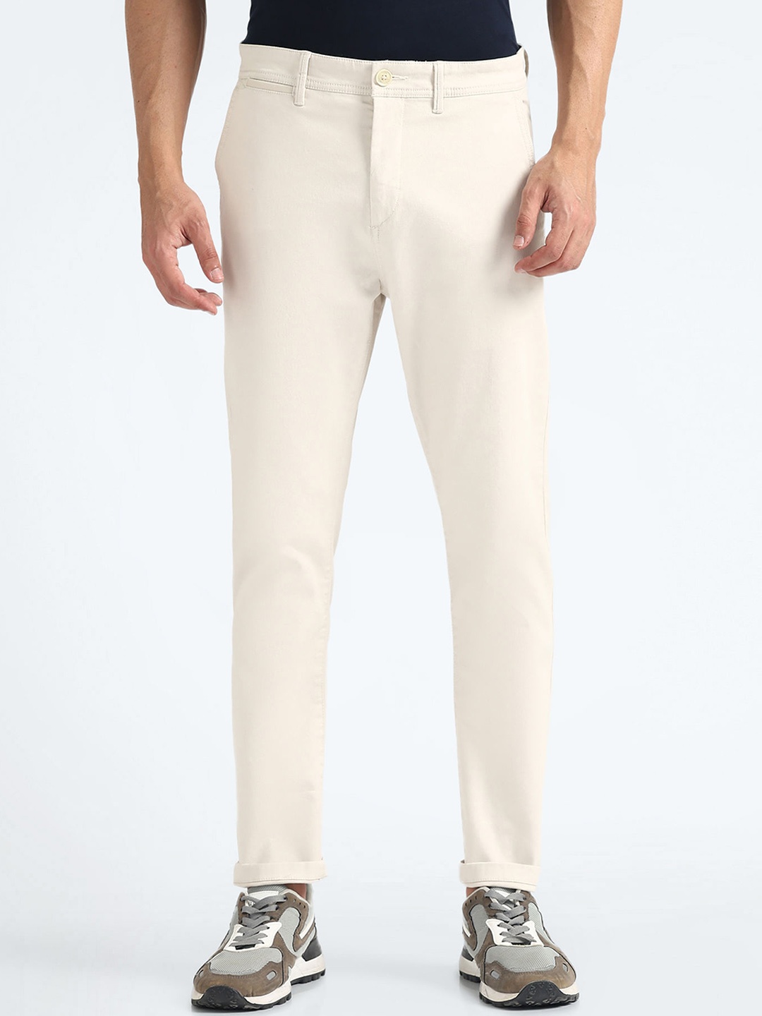 

Flying Machine Men Tapered Fit Trousers, White