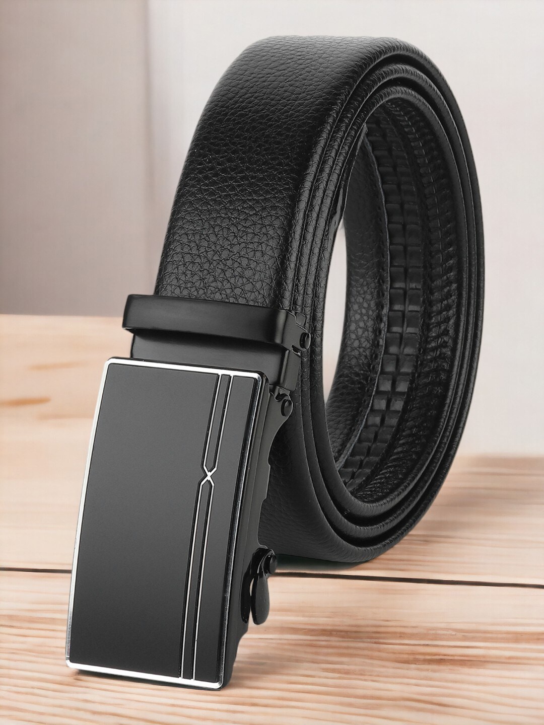 

The Roadster Lifestyle Co. Men Textured Belt, Black