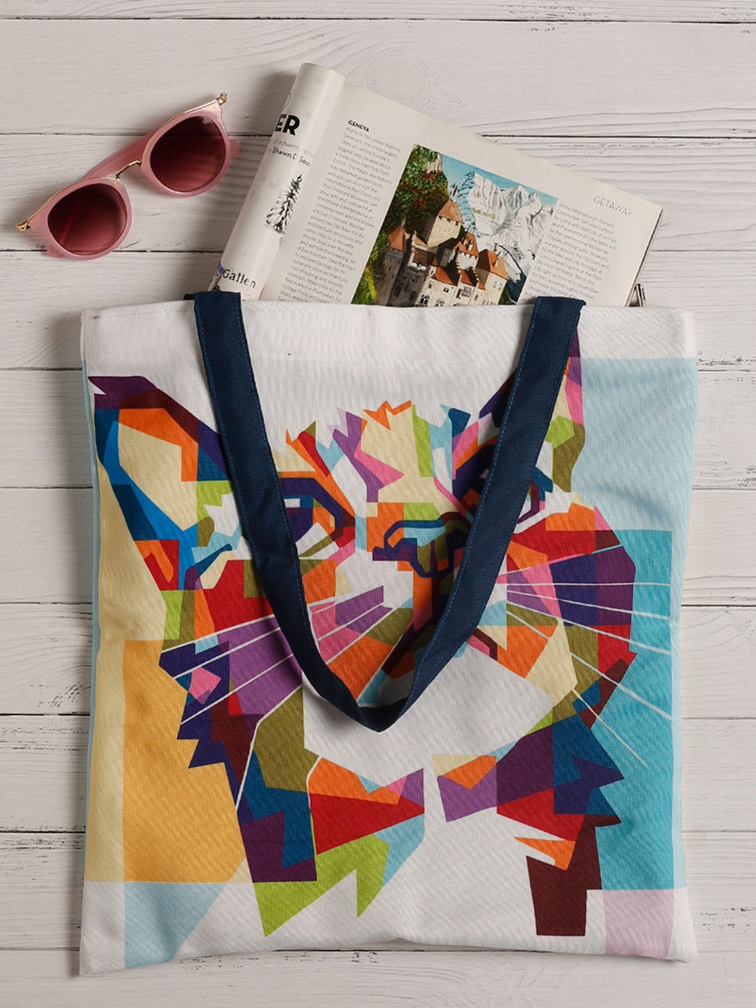 The Purple Tree Shopper Tote Bag with Bow Detail, White