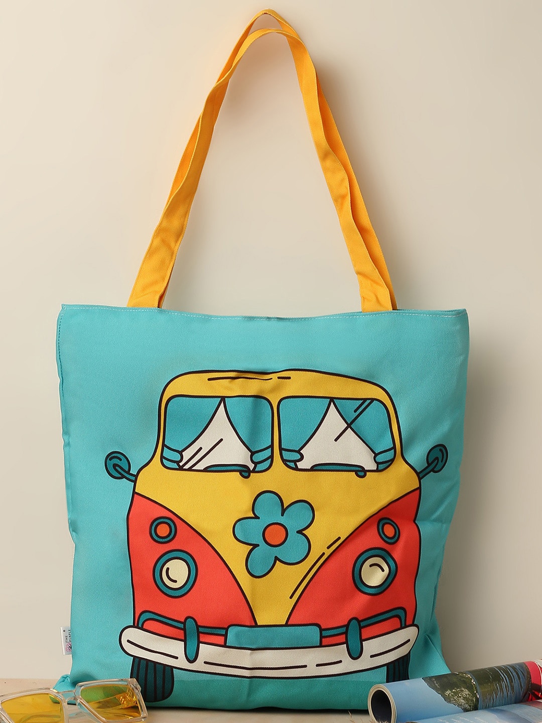 

The Purple Tree Graphic Printed Shopper Tote Bag, Blue