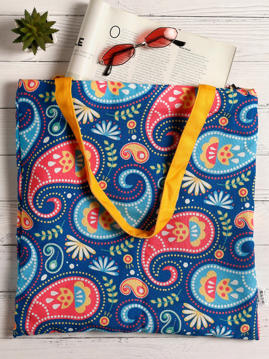

The Purple Tree Ethnic Motifs Printed Shopper Tote Bag, Blue