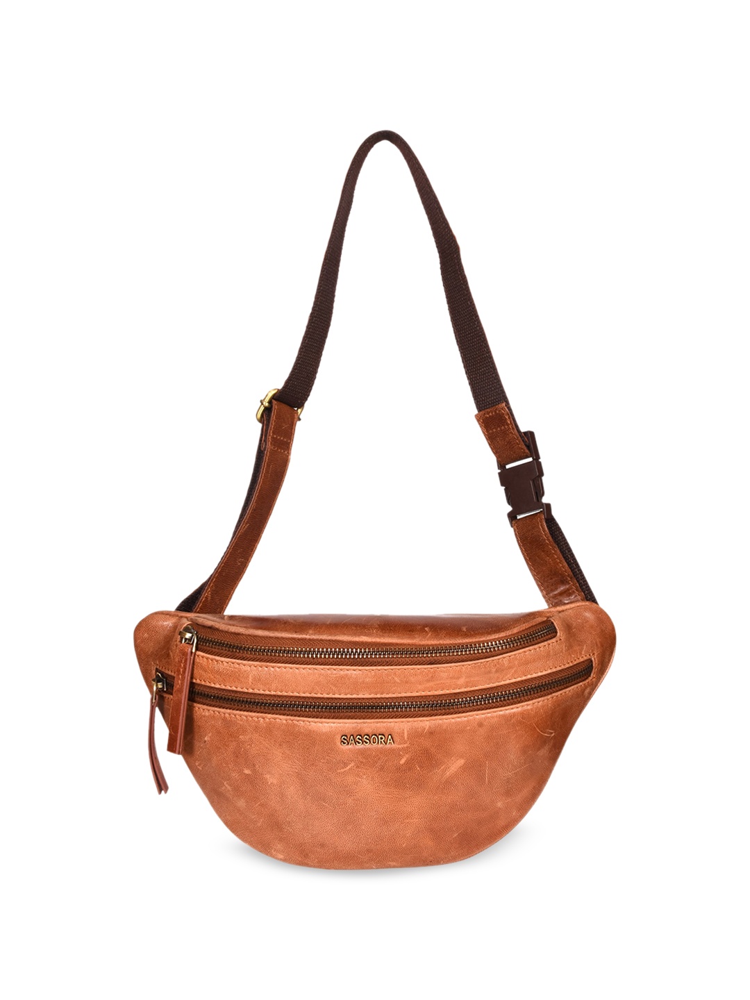 

Sassora Genuine Leather Waist Pouch, Tan