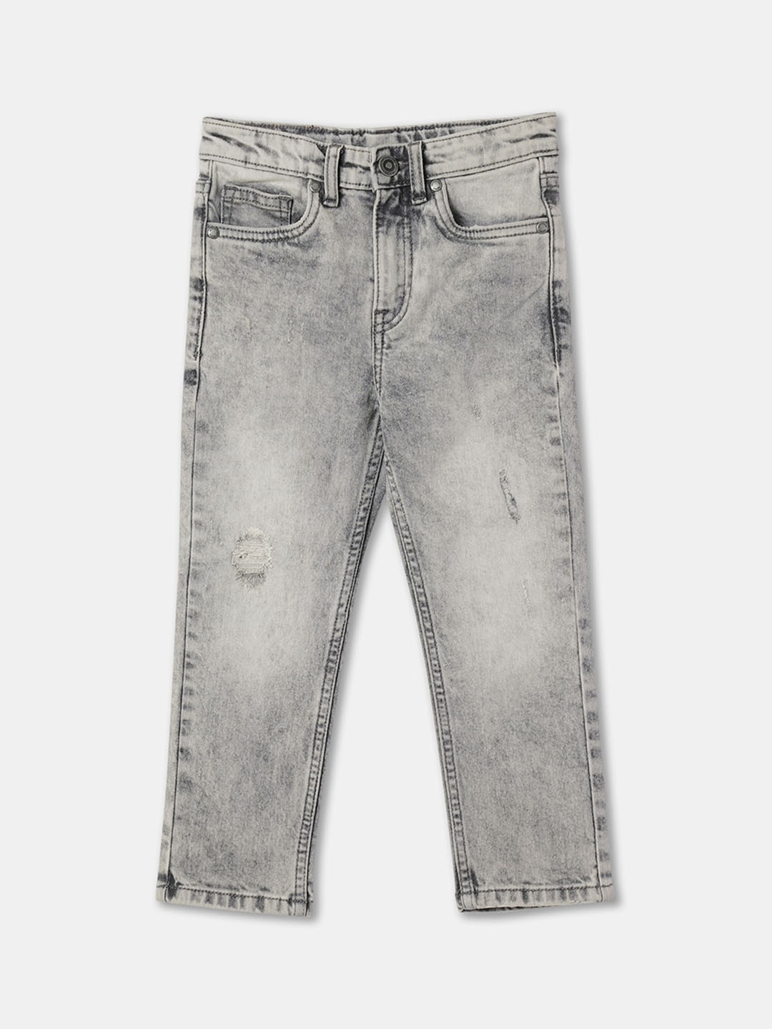 

R&B Boys Slim Fit Heavy Fade Jeans, Grey