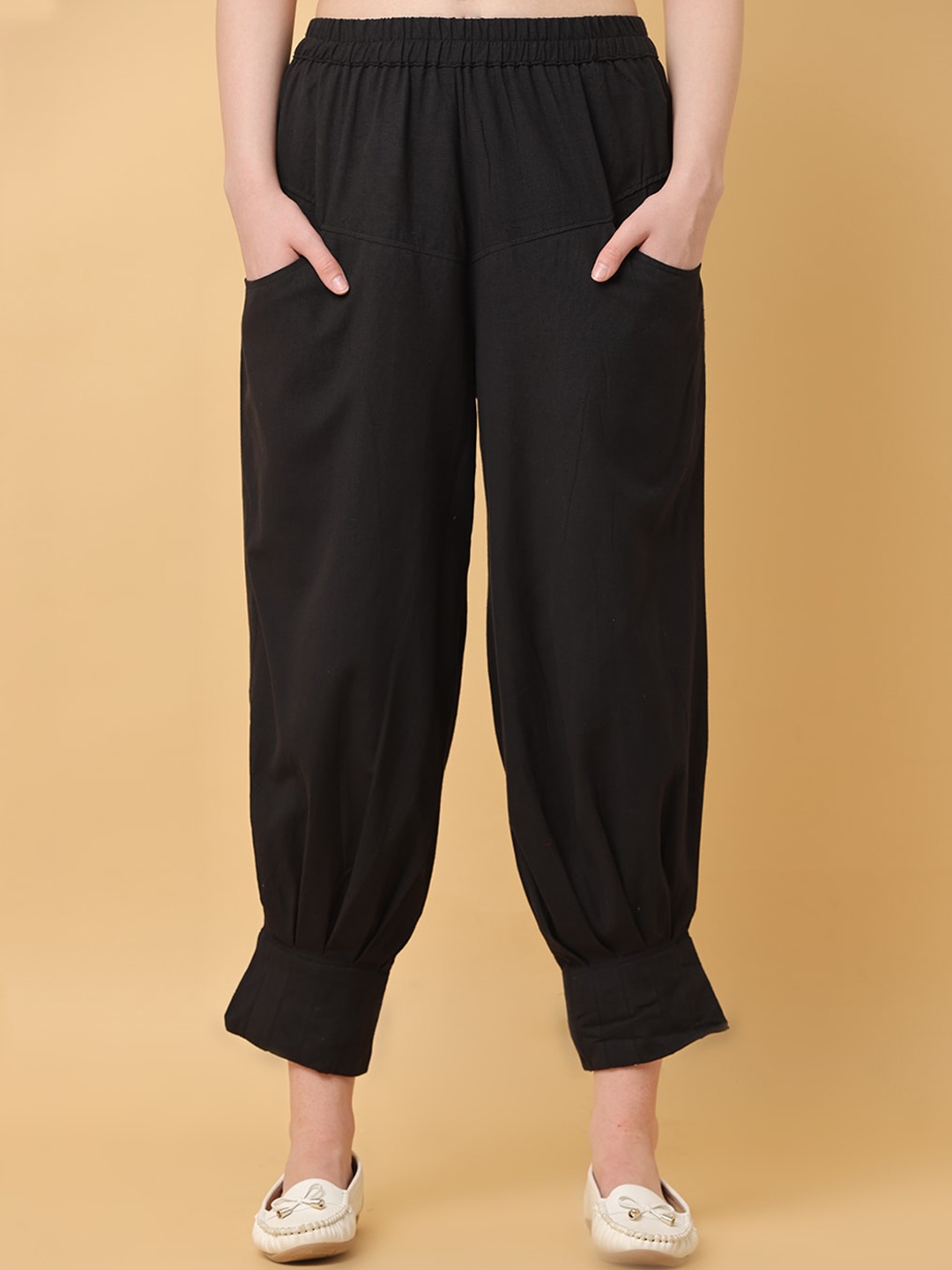 

BLACK & BLAH BLAH Women Relaxed Loose Fit Jodhpuris Trousers