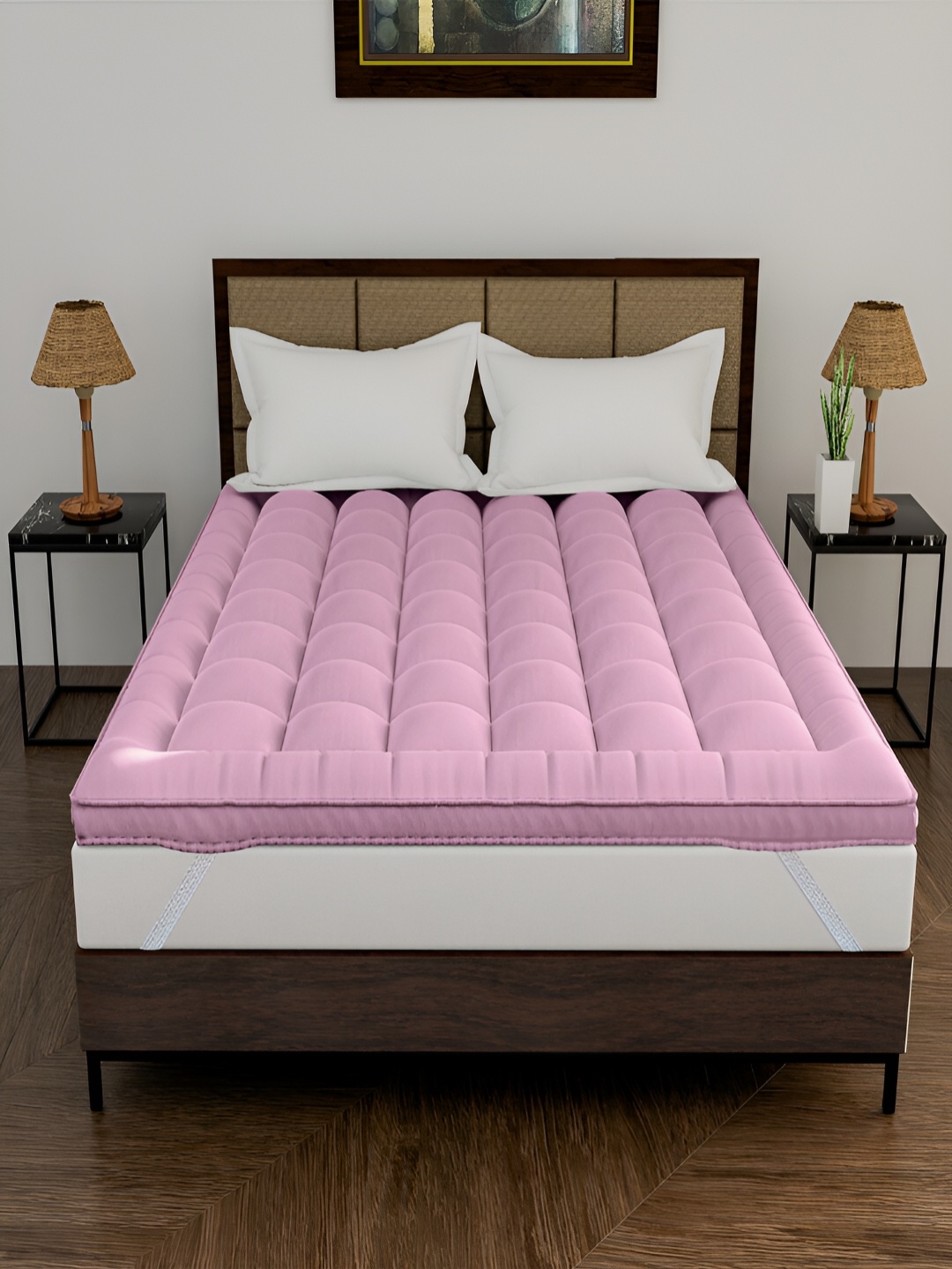 

DAKSH Pink Cotton Breathable Mattress Protector