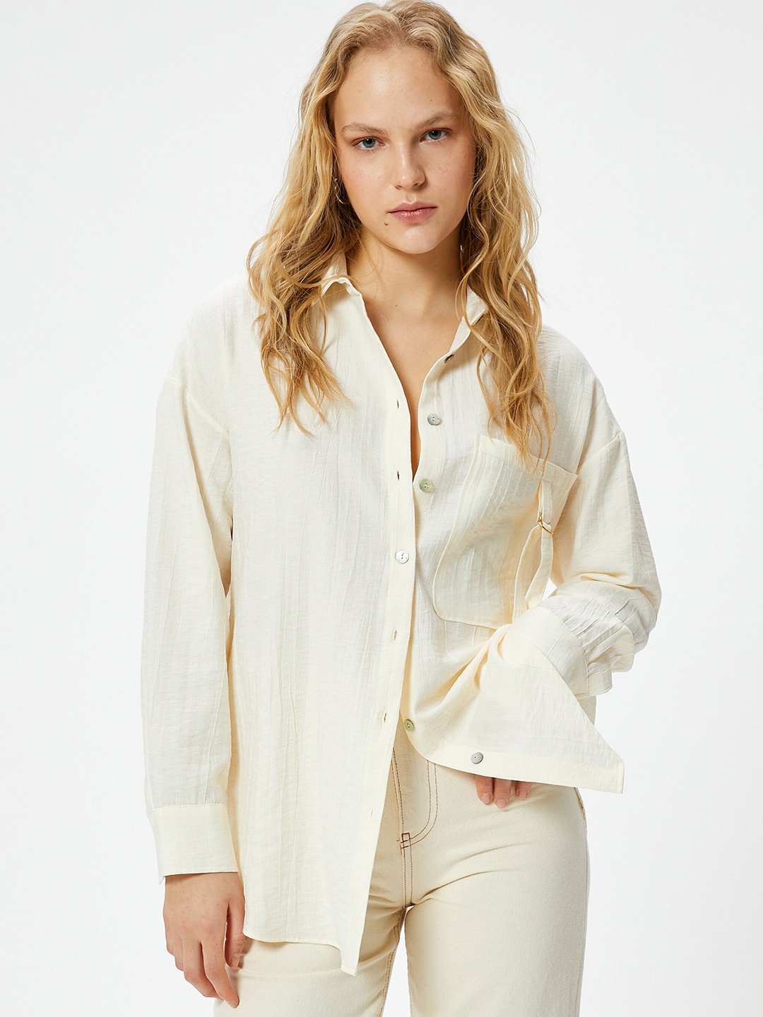 

Koton Women Opaque Casual Shirt, Beige