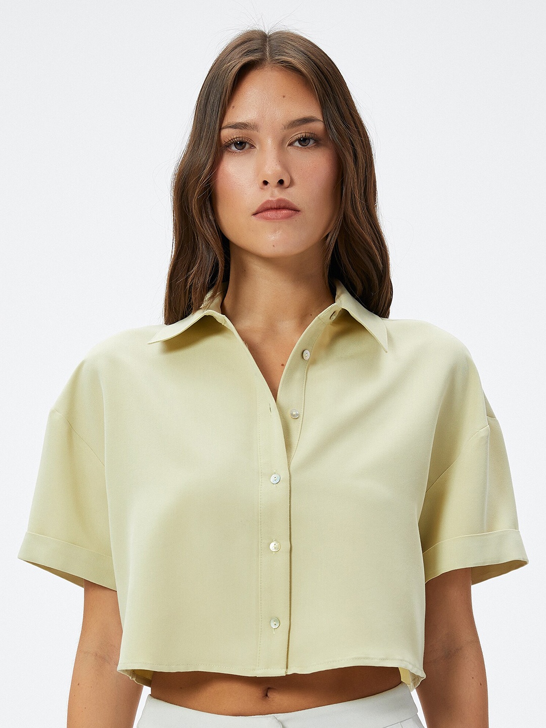 

Koton Women Opaque Casual Shirt, Green