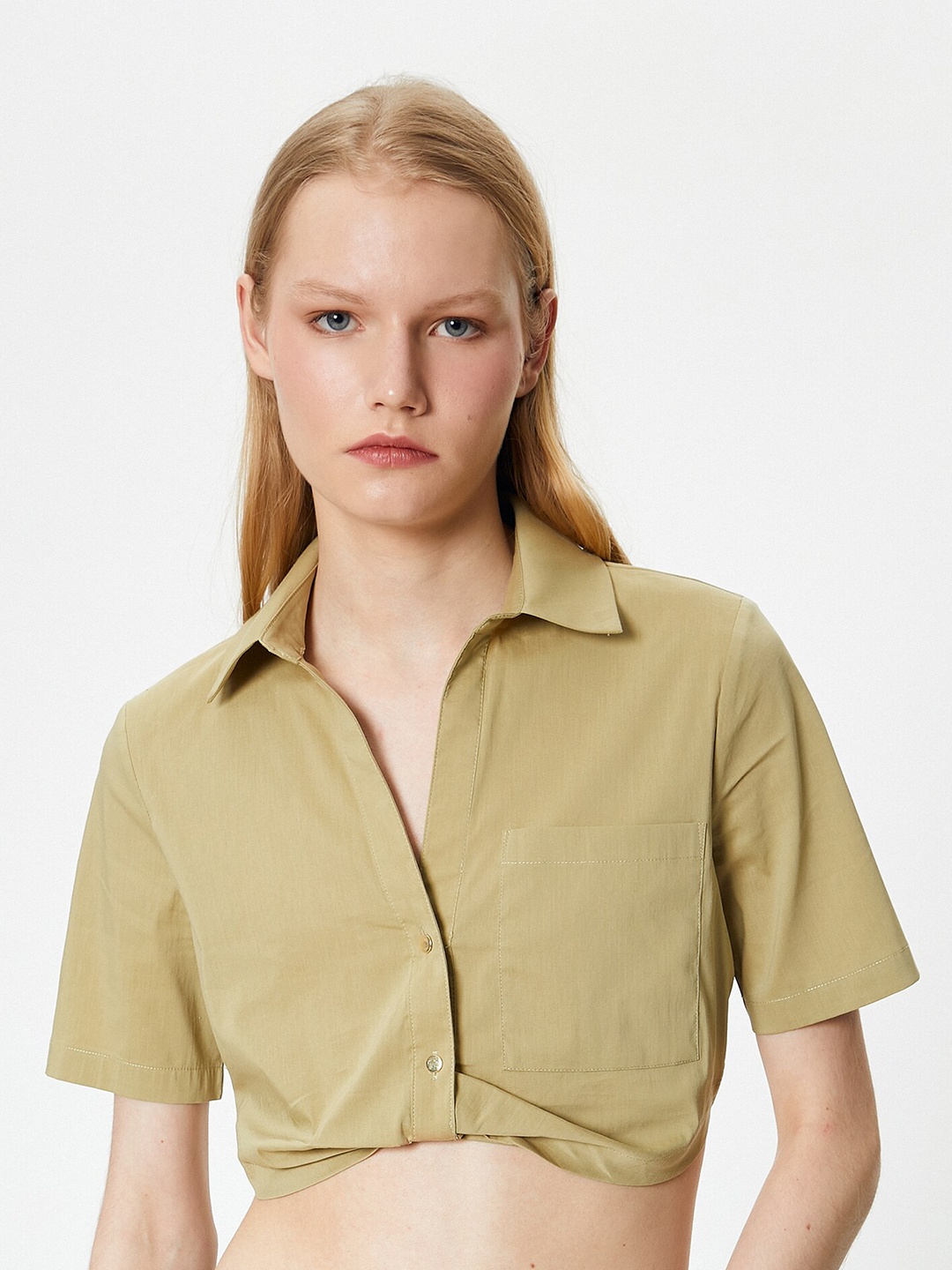 

Koton Women Opaque Casual Shirt, Green