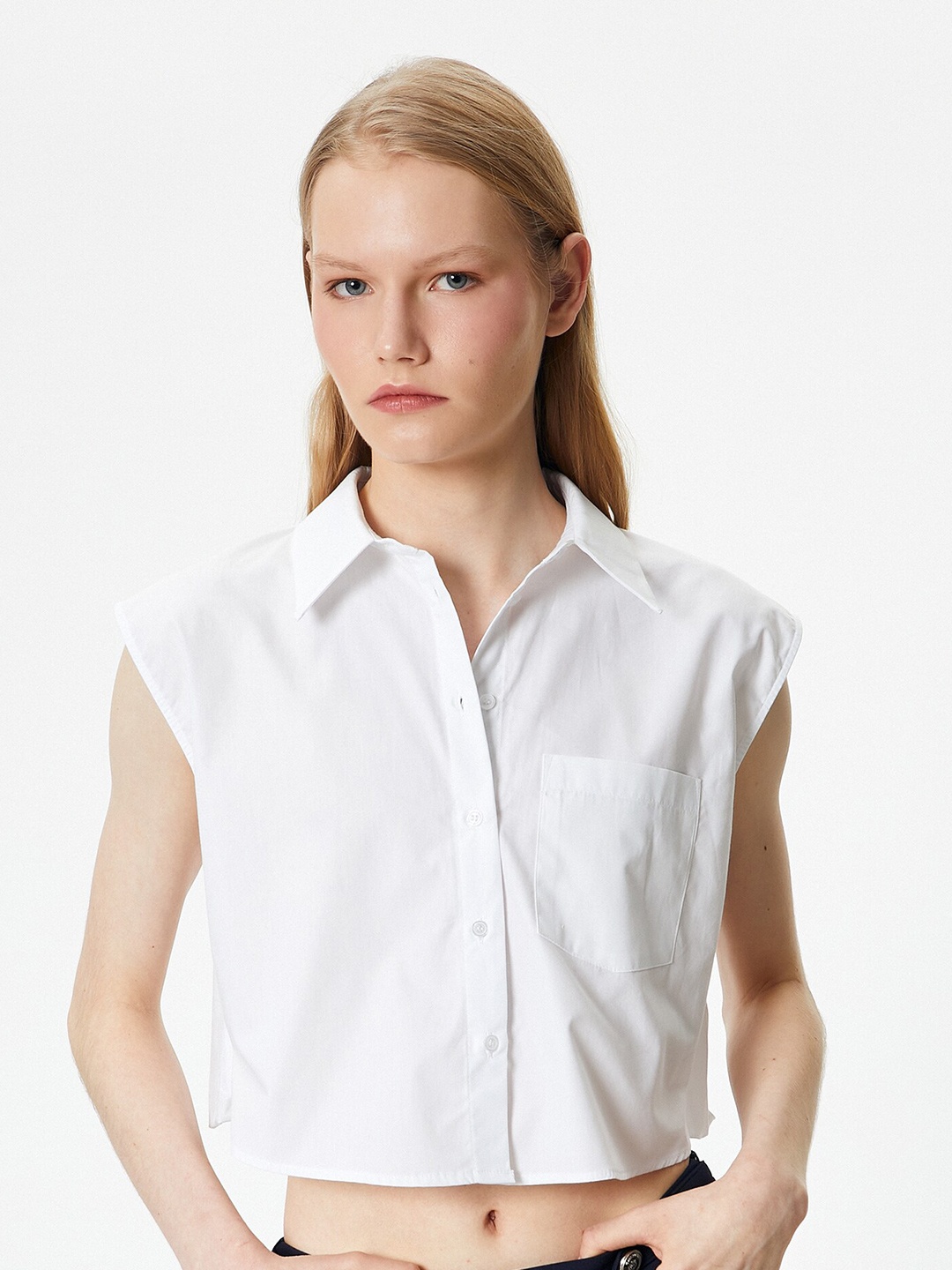

Koton Women Opaque Casual Shirt, Off white