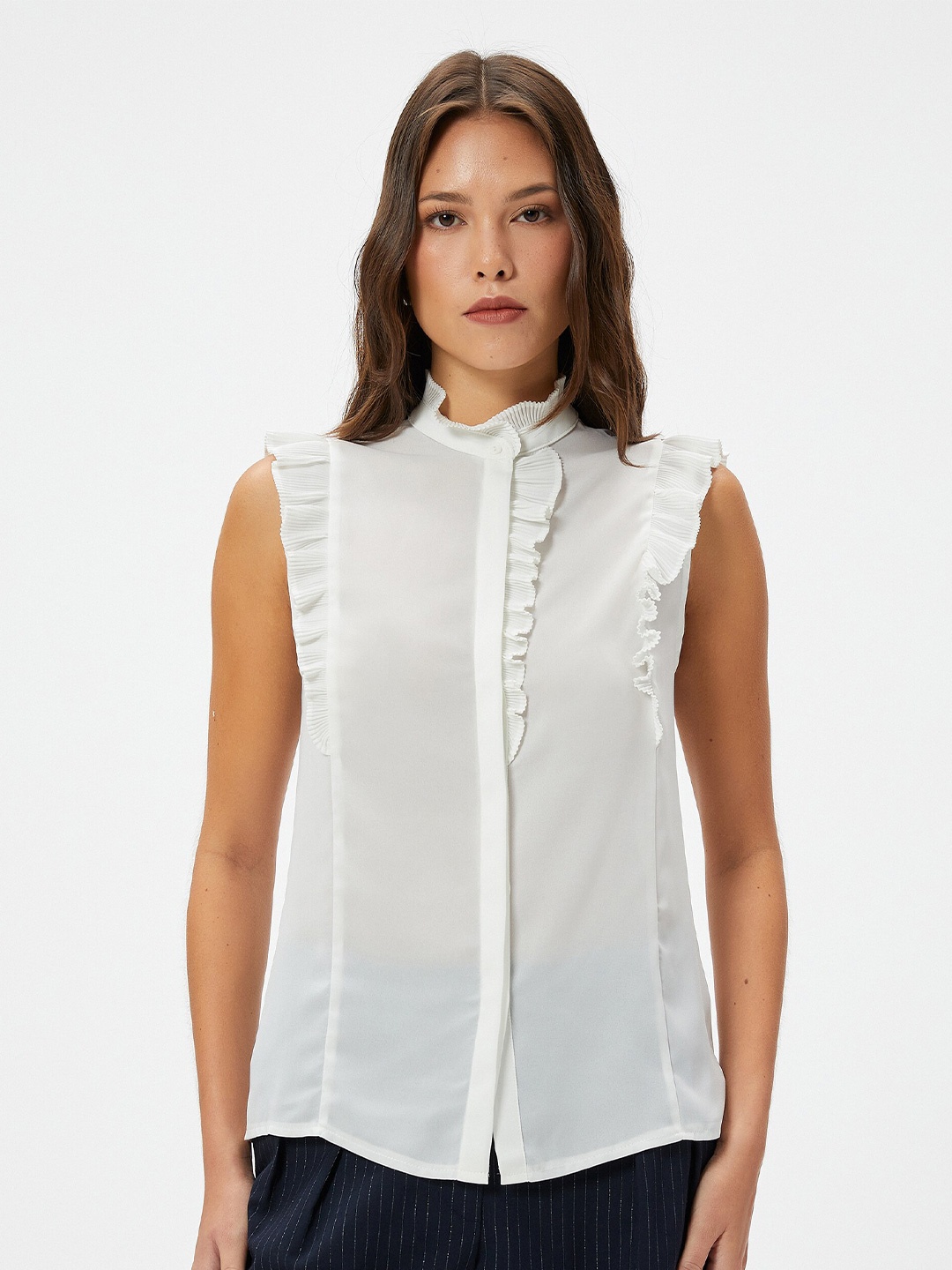 

Koton Women Opaque Casual Shirt, Off white