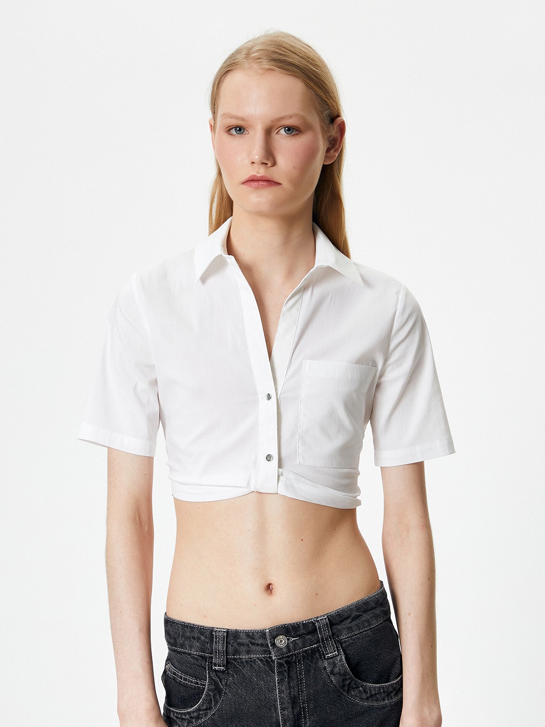 

Koton Women Opaque Casual Shirt, Off white