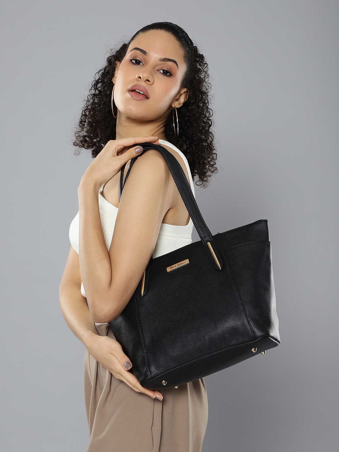 

Mast & Harbour Shopper Shoulder Bag, Black