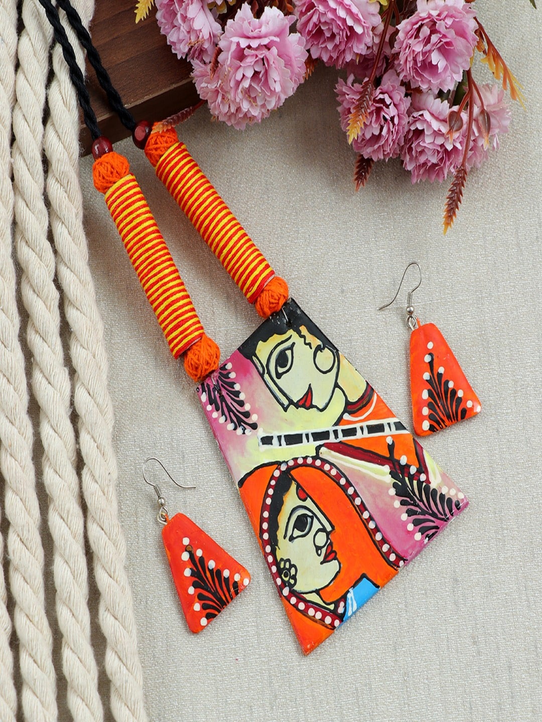 

UNIVERSITY TRENDZ Terracotta Jewellery Set, Gold