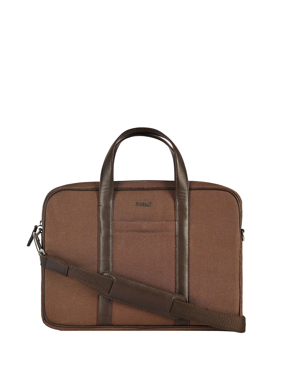 

Eske Mikel Vegan Leather Upto 13inch Laptop Messenger Briefcase, Khaki