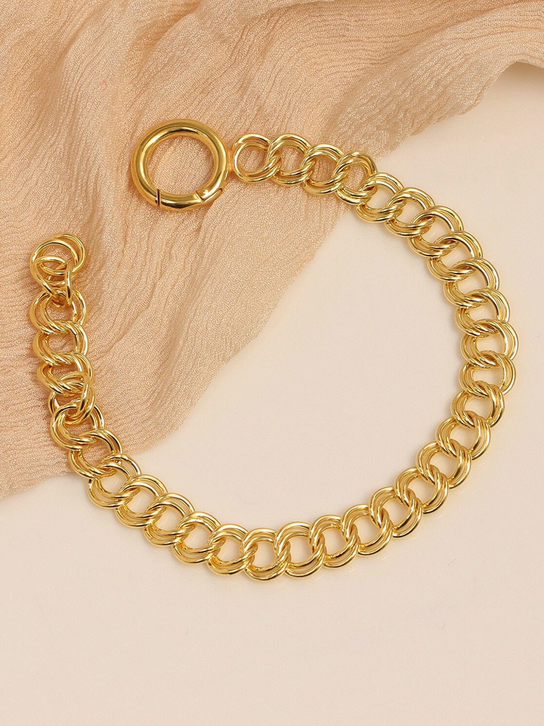 

LeCalla 925 Sterling Silver Gold Plated Link Bracelet