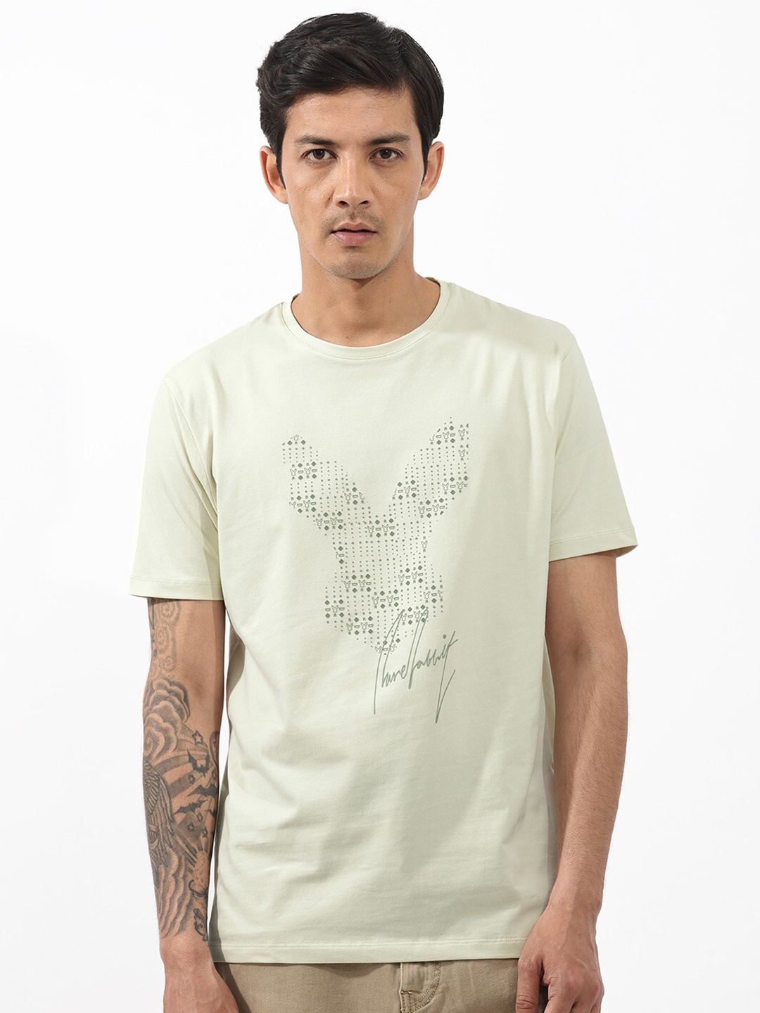 

RARE RABBIT Men Larry Regular Fit T-Shirt, Green