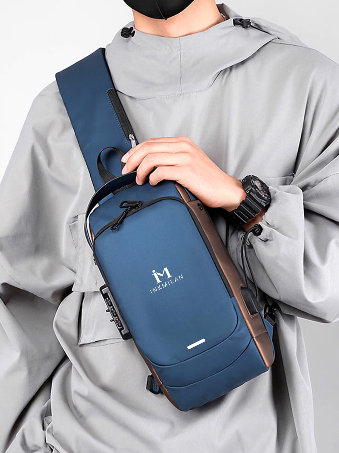 

INKMILAN Unisex Graphic Backpack, Blue