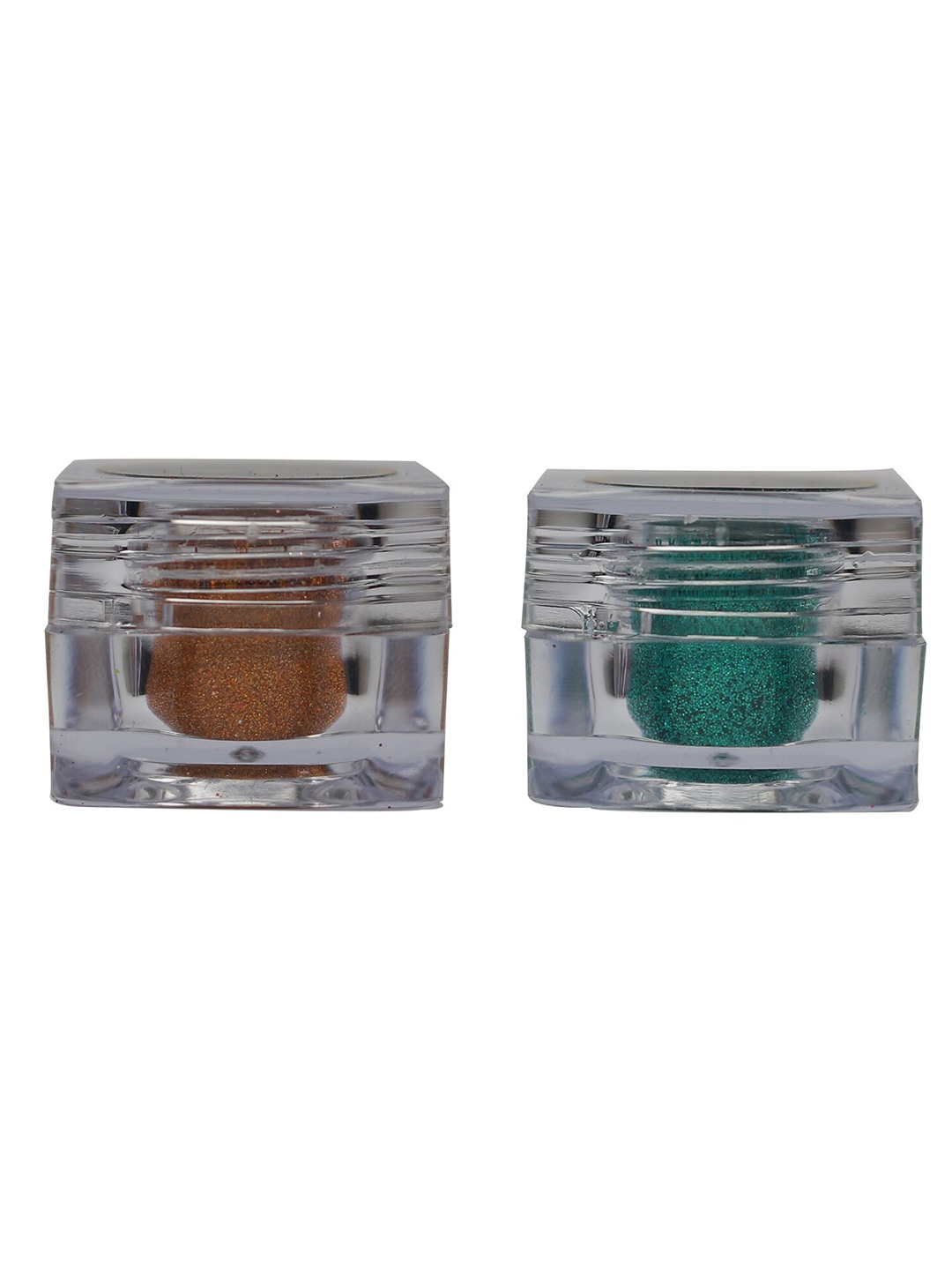 

Veoni BELLE Set of 2 HD Holographic Glitter Eyeshadow 5 g each - Orange & Sea Green