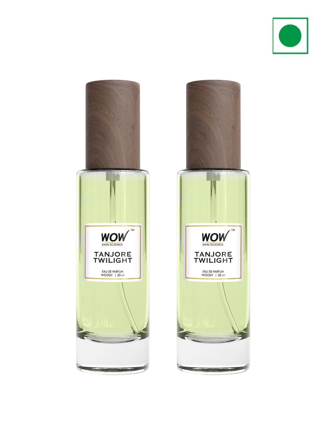 

WOW SKIN SCIENCE Men 2Pcs Tanjore Twilight Eau De Parfum - Valentine's Day Gift- 20ml each, Green