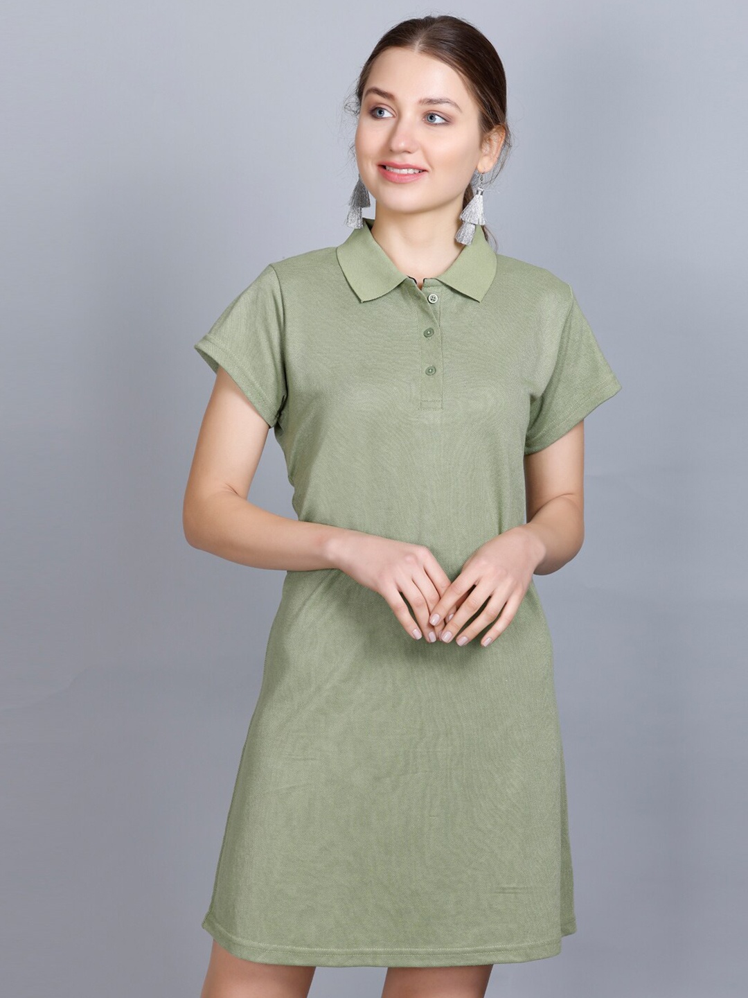 

Obaan T-shirt Dress, Green