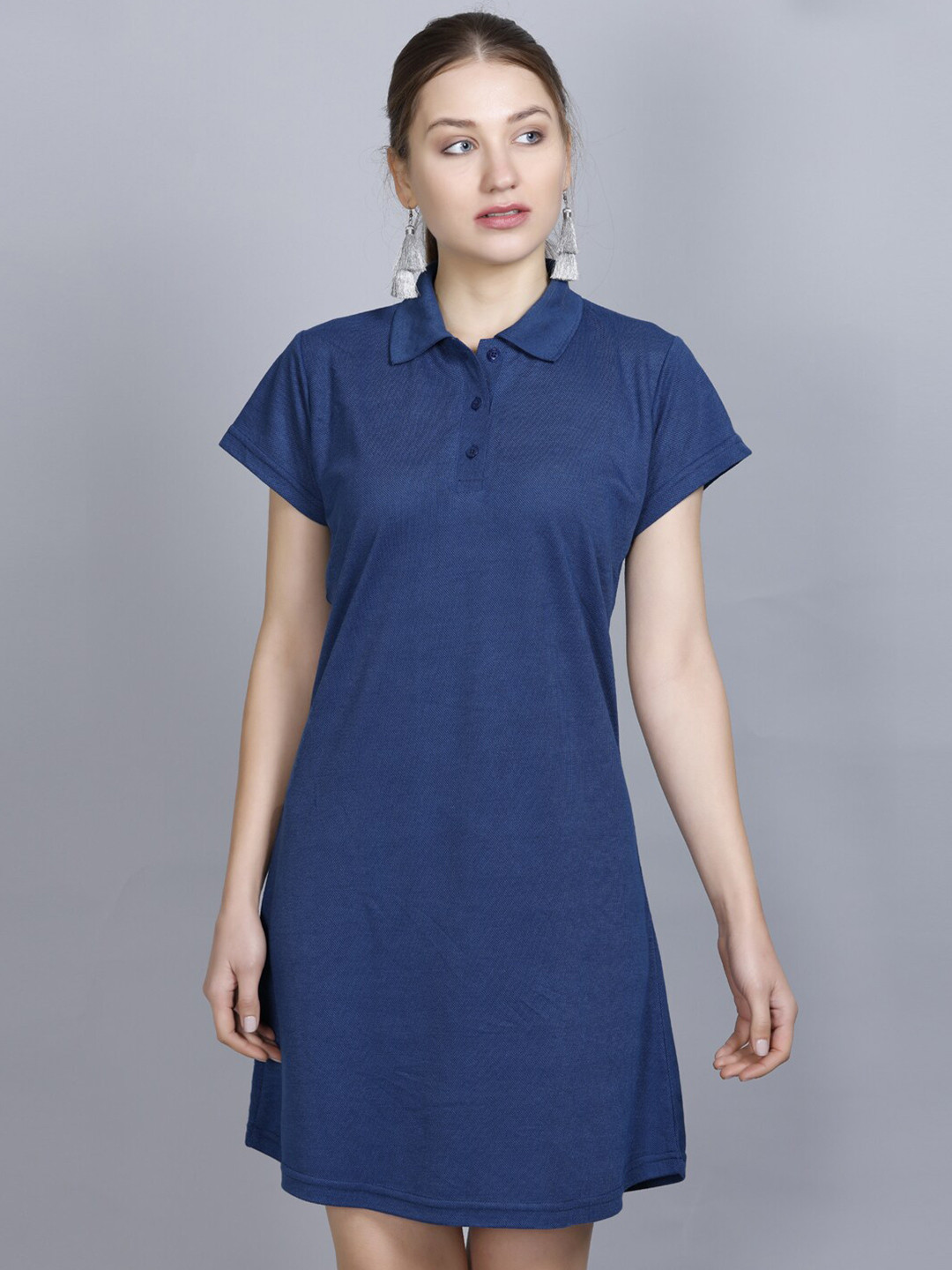 

Obaan Shirt Dress, Blue