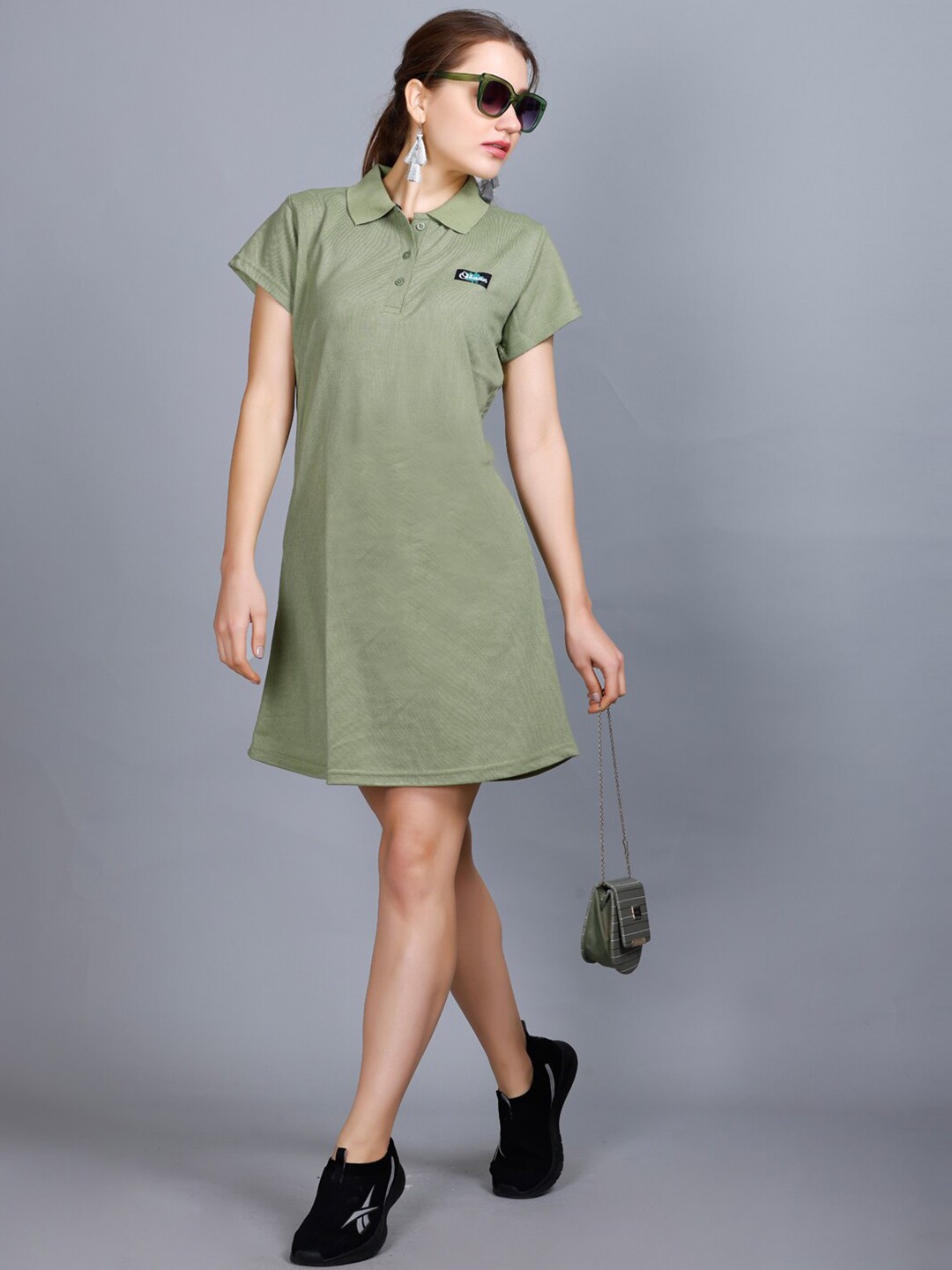 

Obaan T-shirt Dress, Green