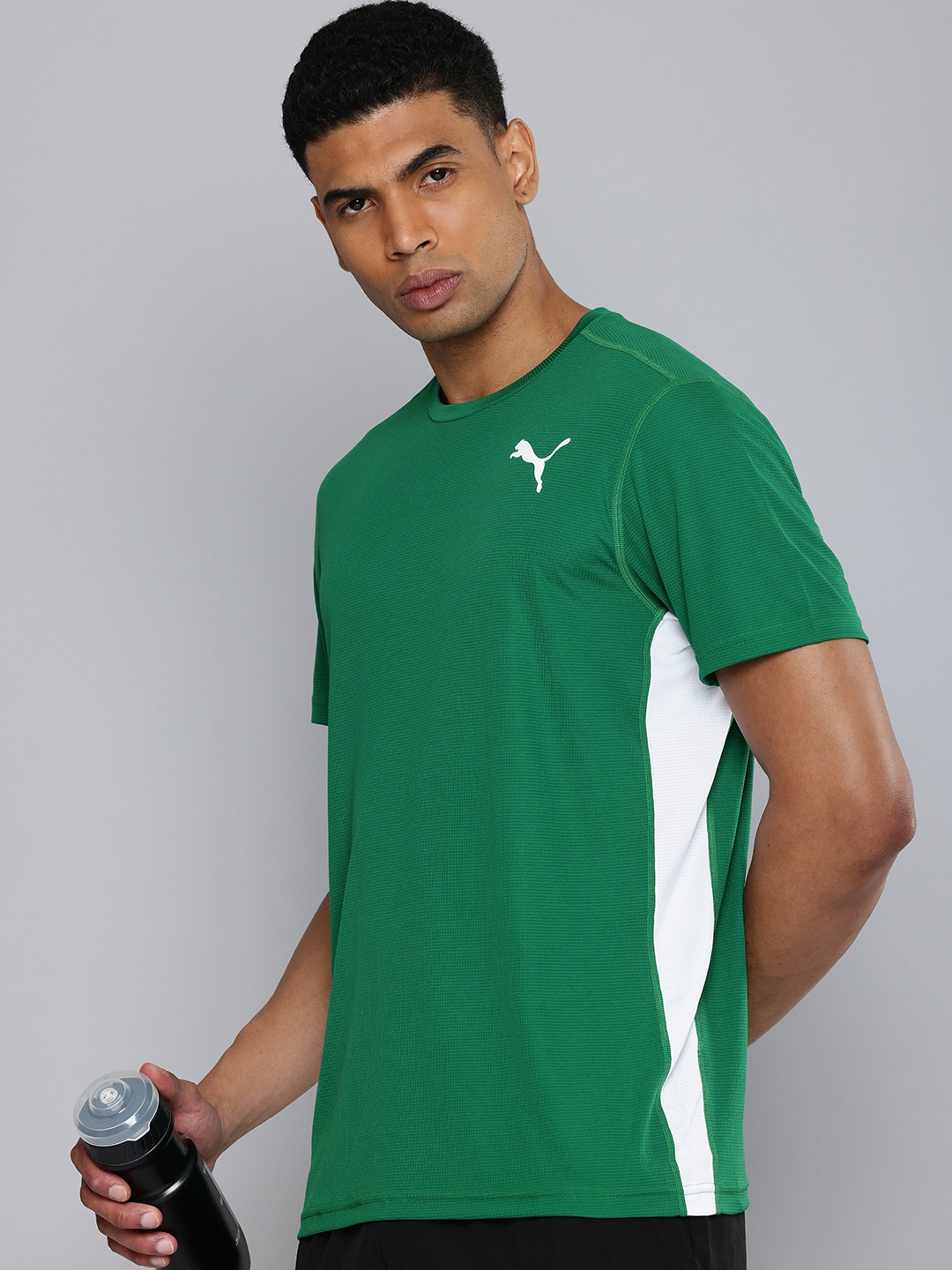 

Puma Cross the Line 2.0 Checked Running Sports T-shirt, Green