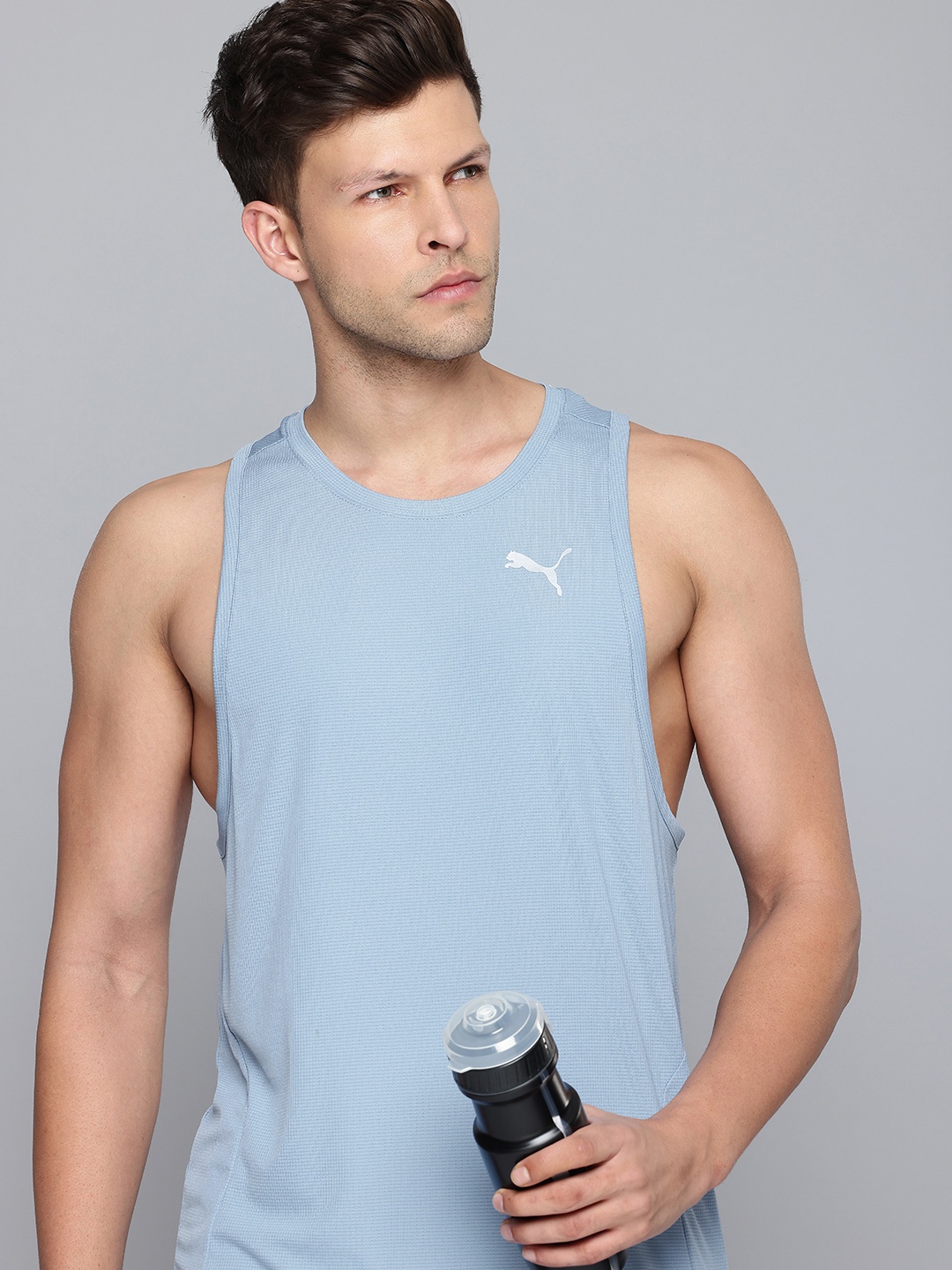 

Puma RUN FAVORITE Singlet Sleeveless DryCell Moisture Management Running T-shirt, Blue