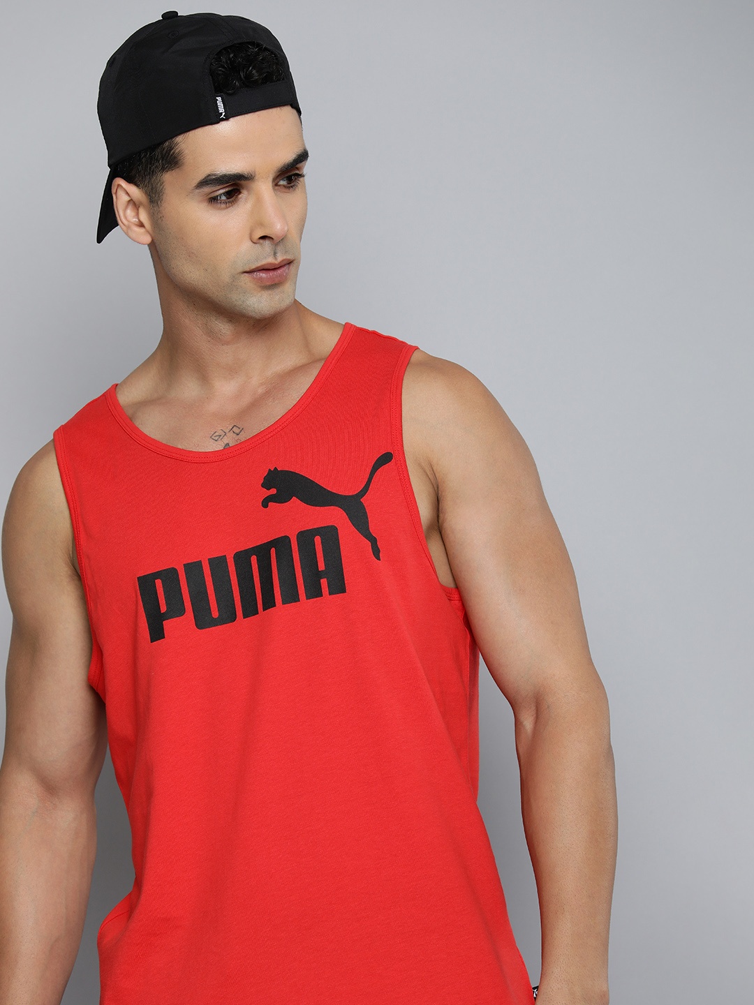 

Puma Pure Cotton Logo Outdoor Tank, Red