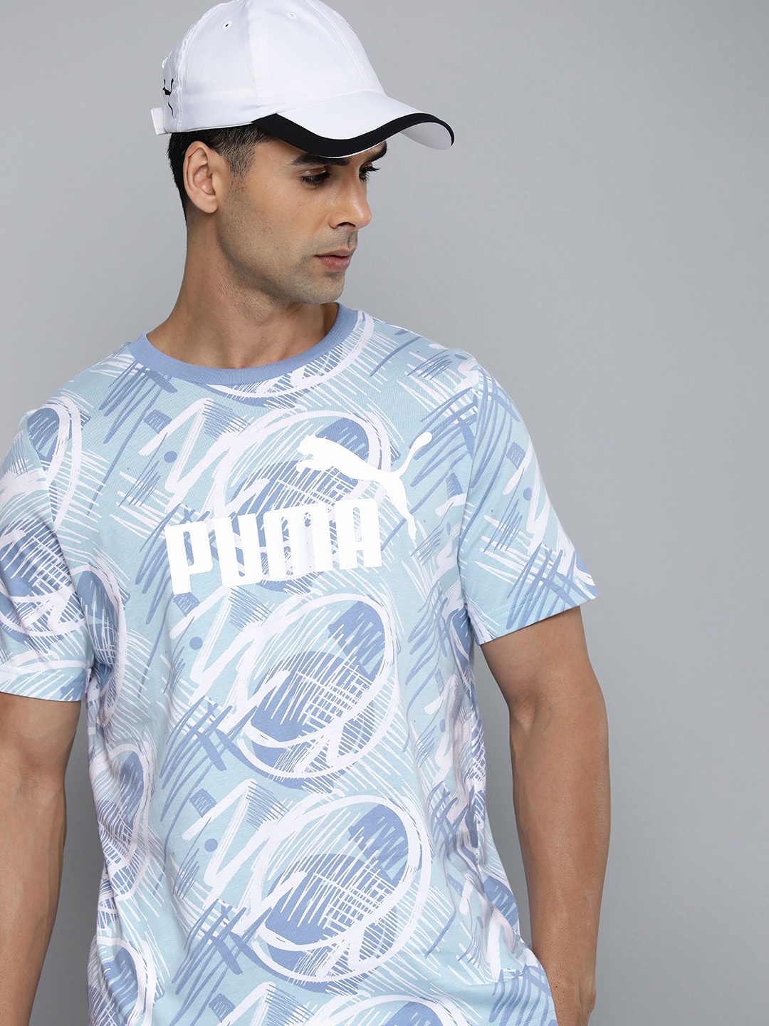 

Puma Pure Cotton POWER Printed Outdoor T-shirt, Blue