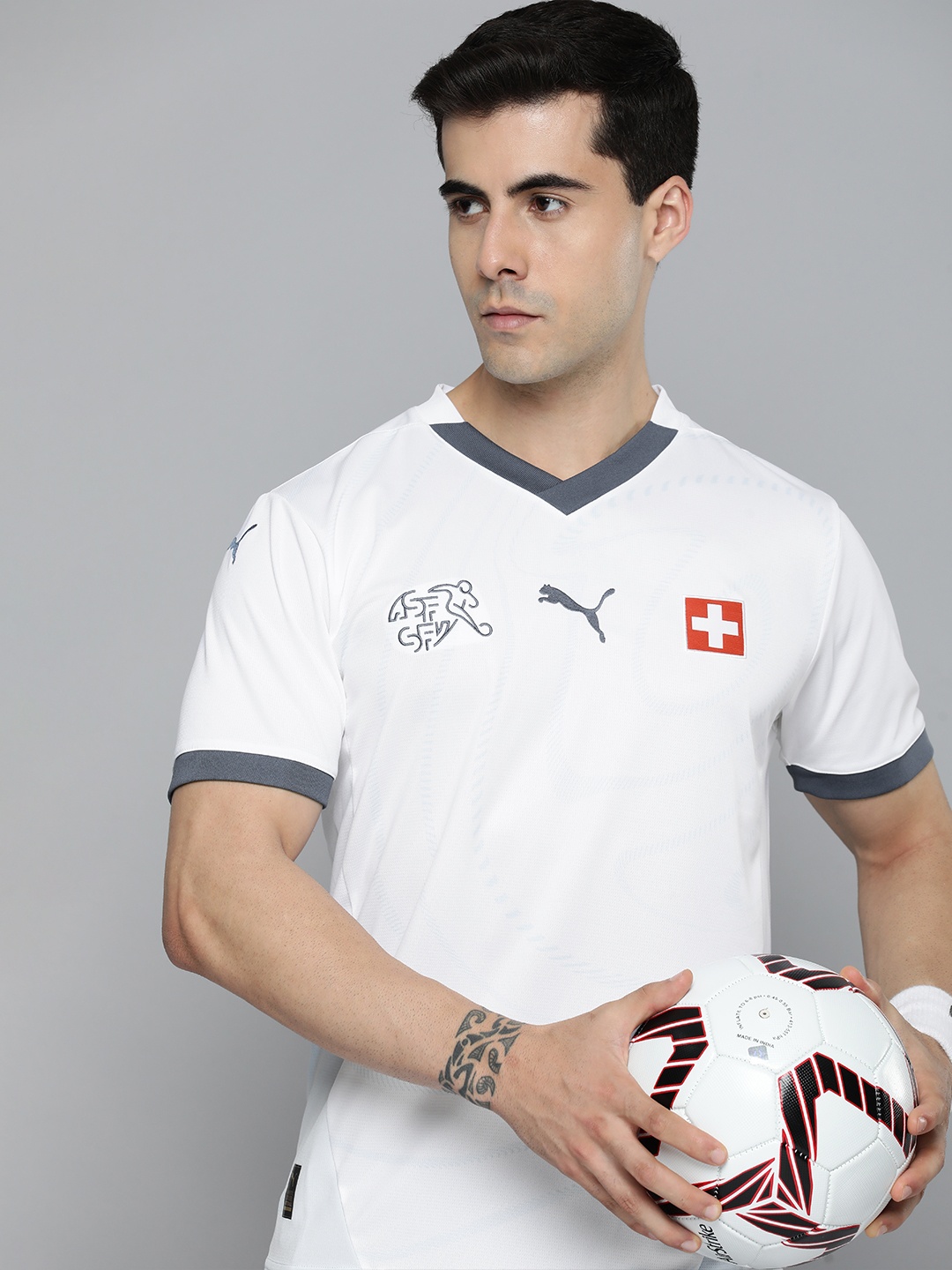 

Puma Switzerland Football 2024 Away Jersey dryCELL T-shirt, White