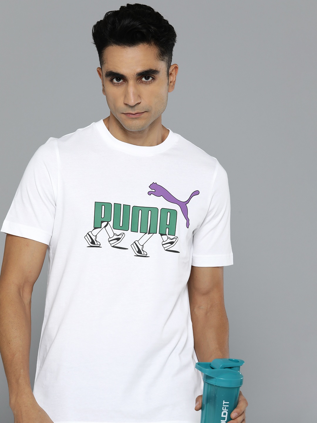 

Puma Pure Cotton Printed Graphics Sneaker T-shirt, White