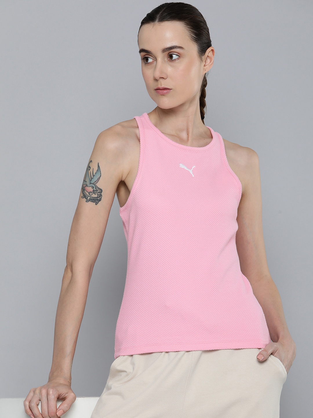 

Puma HER Self Design Slim Fit Tank Top, Pink