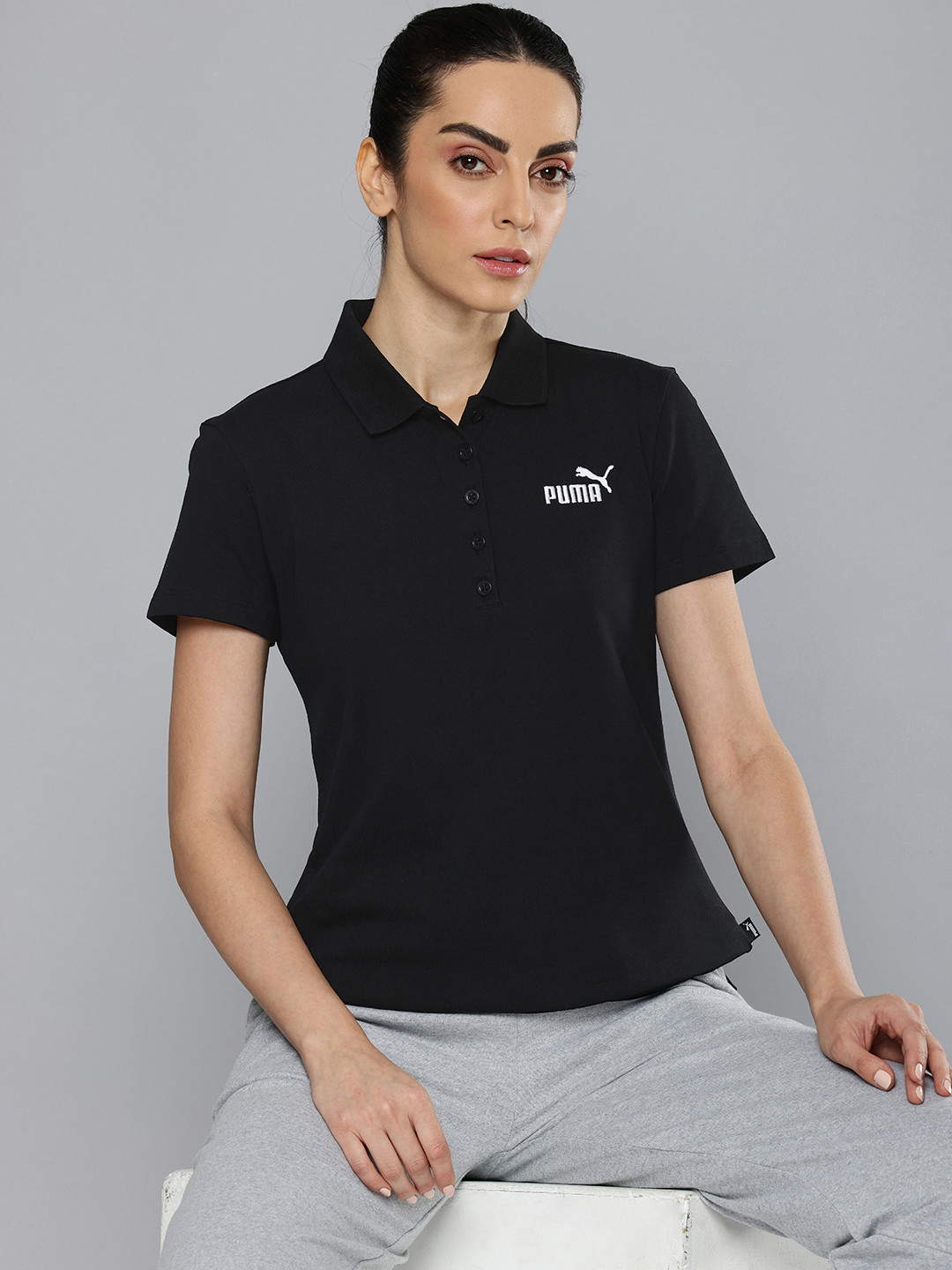 

Puma Polo Collar Pique T-shirt, Black